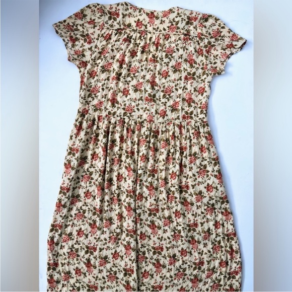 Christy Dawn The Simple Dawn Dress Buttercream English Rose short sleeve L - Picture 6 of 6